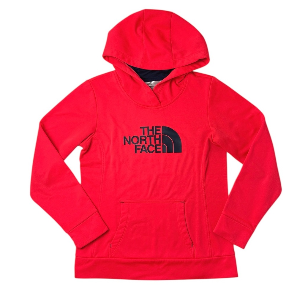 North Face Pullover Hoodie Neon Coral M